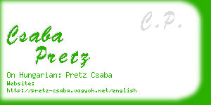 csaba pretz business card